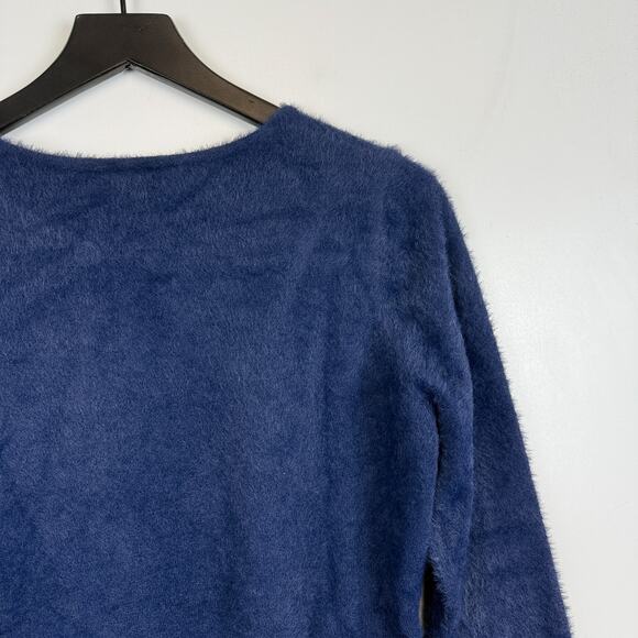 NWT Evolution by Cyrus StitchFix Cozy Crewneck Sweater Navy Blue - S - Picture 6 of 8